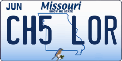MO license plate CH5L0R