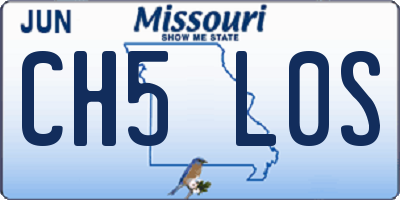 MO license plate CH5L0S