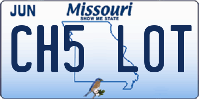 MO license plate CH5L0T
