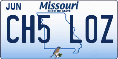 MO license plate CH5L0Z