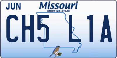 MO license plate CH5L1A
