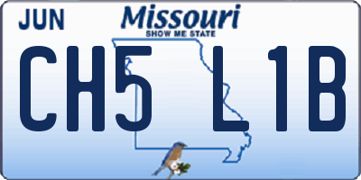 MO license plate CH5L1B