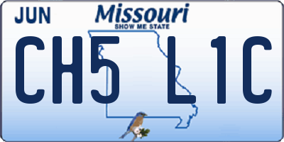 MO license plate CH5L1C