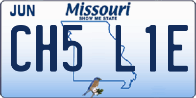 MO license plate CH5L1E