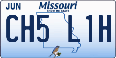 MO license plate CH5L1H