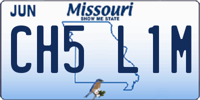 MO license plate CH5L1M