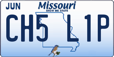 MO license plate CH5L1P