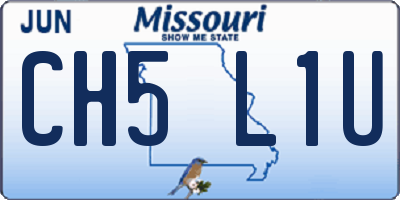 MO license plate CH5L1U