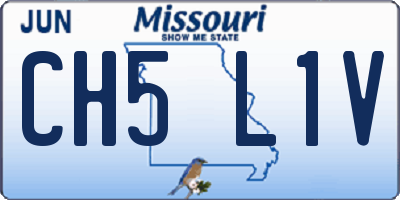 MO license plate CH5L1V
