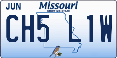 MO license plate CH5L1W