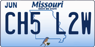 MO license plate CH5L2W