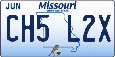 MO license plate CH5L2X