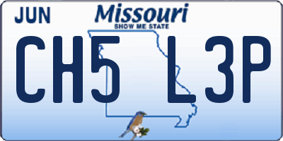 MO license plate CH5L3P