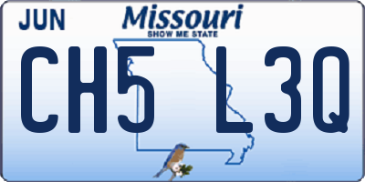 MO license plate CH5L3Q