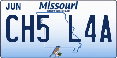 MO license plate CH5L4A