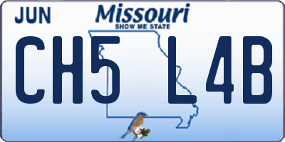 MO license plate CH5L4B