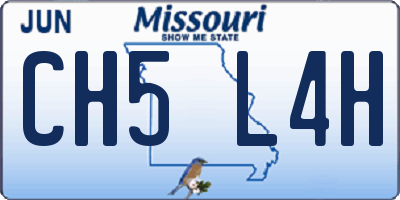 MO license plate CH5L4H
