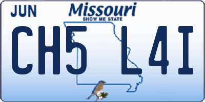MO license plate CH5L4I