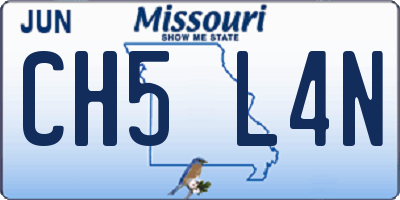 MO license plate CH5L4N