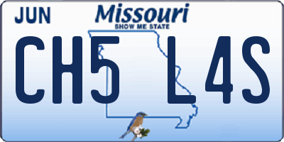 MO license plate CH5L4S