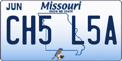 MO license plate CH5L5A