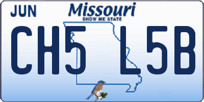 MO license plate CH5L5B