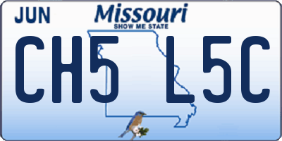 MO license plate CH5L5C