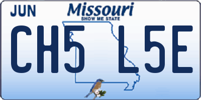 MO license plate CH5L5E