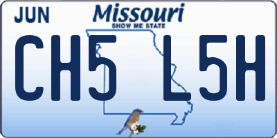 MO license plate CH5L5H