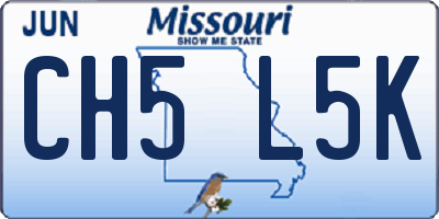 MO license plate CH5L5K