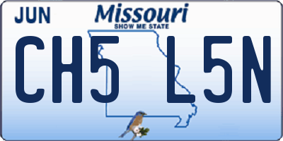 MO license plate CH5L5N