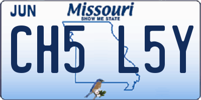 MO license plate CH5L5Y