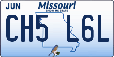 MO license plate CH5L6L