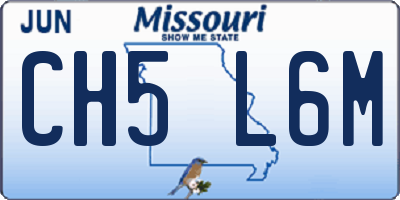 MO license plate CH5L6M