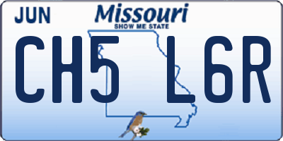 MO license plate CH5L6R