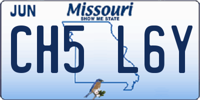 MO license plate CH5L6Y