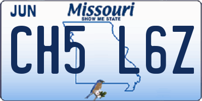 MO license plate CH5L6Z