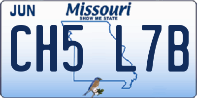 MO license plate CH5L7B