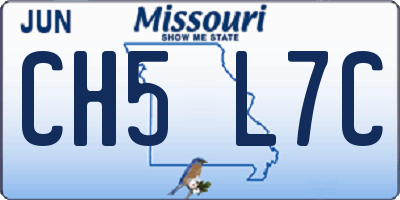 MO license plate CH5L7C