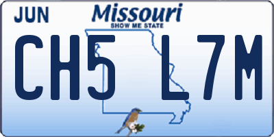MO license plate CH5L7M