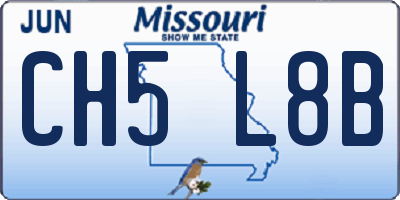 MO license plate CH5L8B