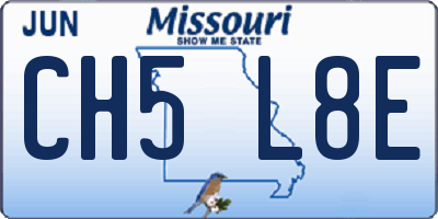 MO license plate CH5L8E
