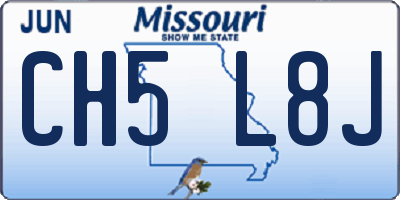 MO license plate CH5L8J