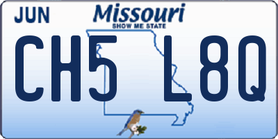 MO license plate CH5L8Q
