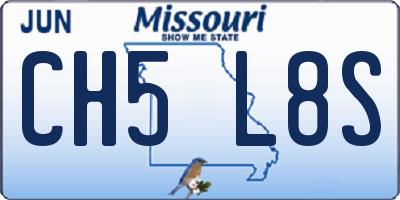 MO license plate CH5L8S