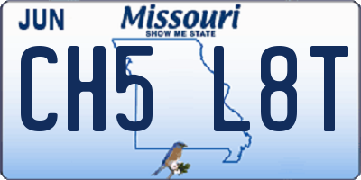 MO license plate CH5L8T