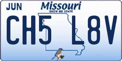 MO license plate CH5L8V