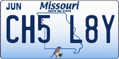 MO license plate CH5L8Y