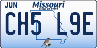 MO license plate CH5L9E
