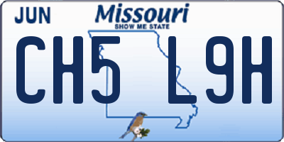 MO license plate CH5L9H
